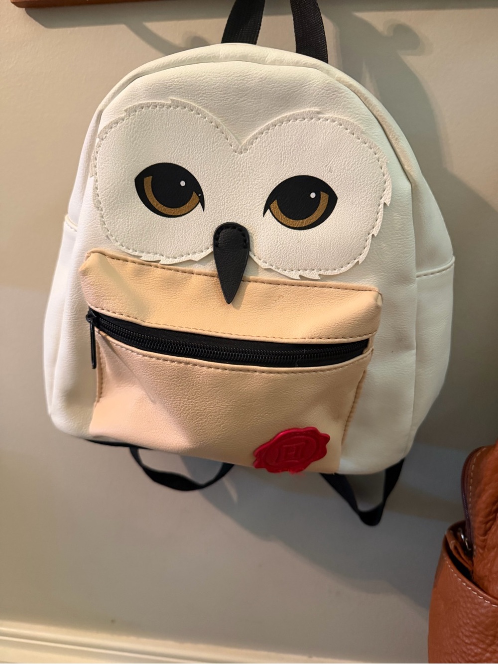 White and Cream Kids Owl Backpack – Playful Animal Design